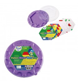 Circular Work Tray for Pattern Blocks