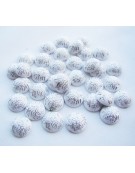 Plastic Knob Flat 17mm - White