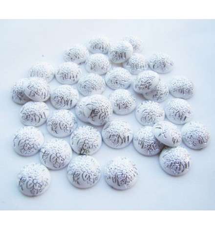 Plastic Knob Flat 17mm - White