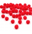 Pom poms 7mm Κόκκινο  70pcs