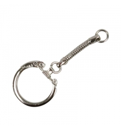 Metal Clasp Ring 23mm, 6cm chain