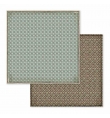 Χαρτί Scrabooking διπλής όψης "Voyages Fantastiques turquoise brown wallpaper" - Stamperia