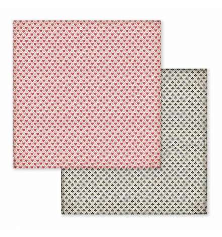 Scrapbooking paper double face "Texture playing cards" - Stamperia