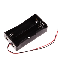 Battery Holder 2 x 18650 Battery 3.7V  Flat - Leads