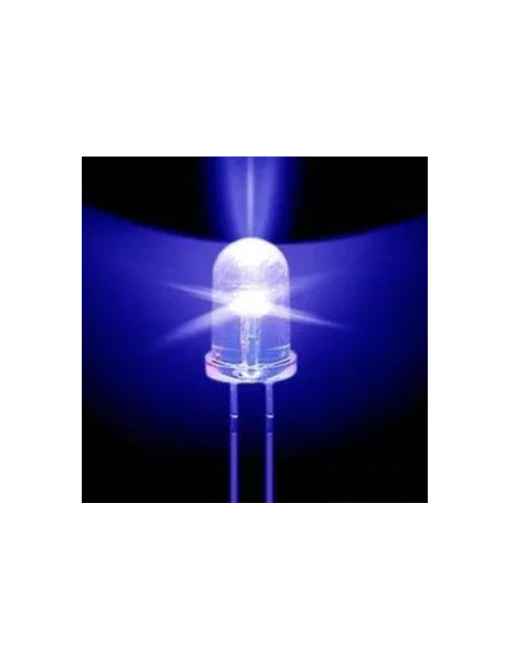 Led 5mm Clear - Μπλε (5000mcd)