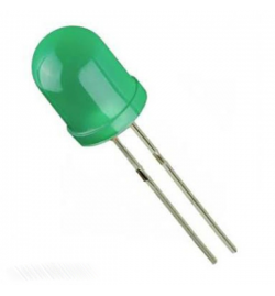 Led 10mm Πράσινο  (100mcd)