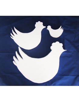 Polystyrene hen flat 15x12x2cm