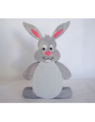 Polystyrene rabbit flat 15x10x2cm