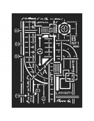 Stencil 15x20cm 0.5mm "Mixed Media layout" by Antonis Tzanidakis - Stamperia