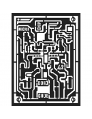 Stencil 15x20cm 0.5mm "Microchip" by Antonis Tzanidakis - Stamperia