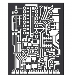 Στένσιλ 15x20cm 0.5mm "Circuit board" by Antonis Tzanidakis - Stamperia
