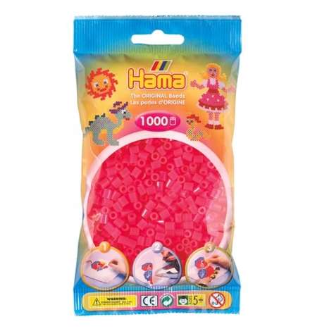 Hama bag of 1000 - Neon Pink