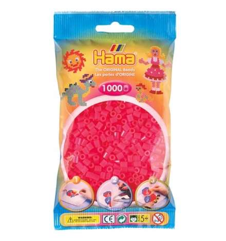 Hama bag of 1000 - Neon Pink