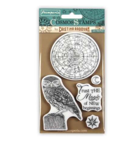 Stamp HD 10x16.5cm "Cosmos owl" - Stamperia