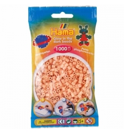 Hama bag of 1000 - Glow in the Dark Red