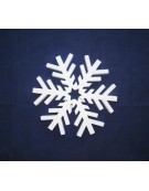 Polystyrene Snowflake Flat 40x40x4cm