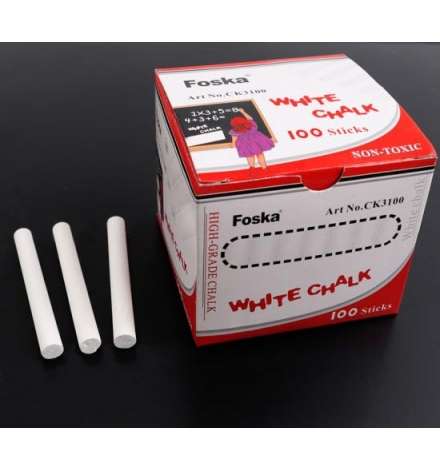 White Chalks Set 100pcs - Foska