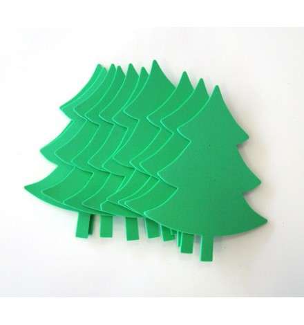 Foam Christmas Tree 9x12cm 10pcs