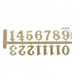 Plastic Numbers for Clock 20mm Gold