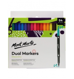 Μαρκαδόροι με δύο μύτες Dual Markers Discovery 54pcs - Mont Marte