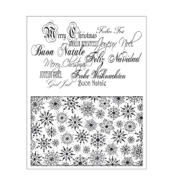 Stamp 14x18cm "Christmas Background & Letters" - Viva Decor