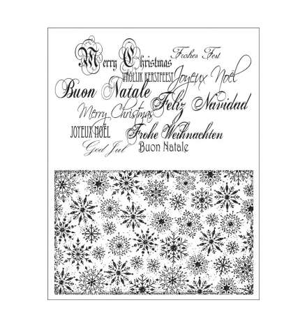 Σφραγίδα 14x18cm "Christmas Background & Letters" - Viva Decor