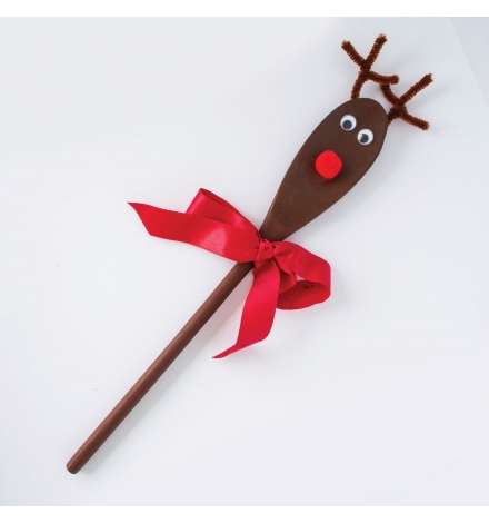 Rudolf on Wooden Spoon