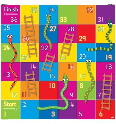 Bee-Bot® and Blue-Bot® Snakes and Ladders Mat