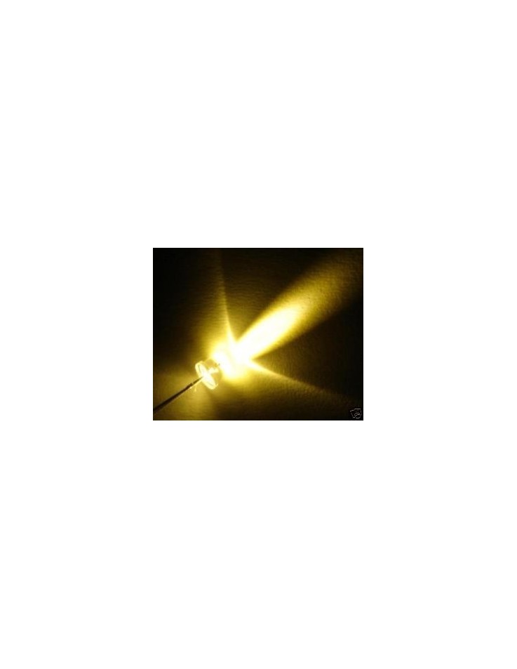 Led 5mm Clear - Άσπρο Θερμό/Warm (15000mcd)