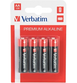 Alkaline Batteries AA (LR6 1.5V) 4pcs - Verbatim