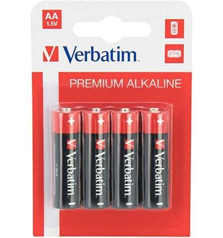 Alkaline Batteries AA (LR6 1.5V) 4pcs - Verbatim