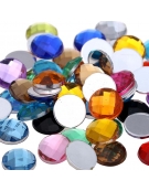 Acrylic Strass 6/9/12mm Assorted Colors