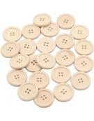 Wooden Buttons 30mm 100pcs