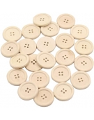 Ξύλινα Κουμπιά 3cm 100pcs