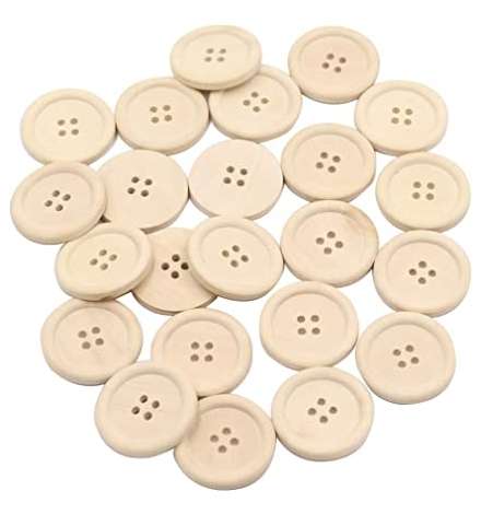 Wooden Buttons 30mm 100pcs