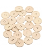 Wooden Buttons 30mm 50pcs