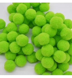 Pom poms 15mm Green 20pcs