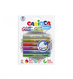 Glitter με γόμα σετ 6 χρωμάτων - Carioca