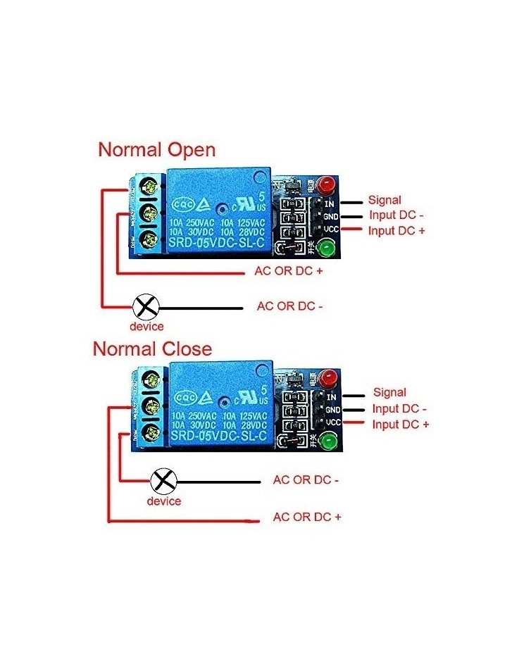 5V Relay Module - 1 Channel - Low Level Trigger