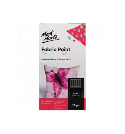 Fabric Paint Set 12pcs x 20ml - Mont Marte