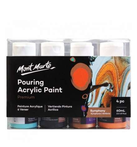 Pouring Acrylic Paint Set 60ml 4pcs - Symphony- Mont Marte