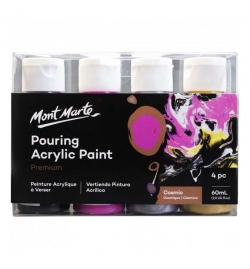 Pouring Acrylic Paint Set 60ml 4pcs - Cosmic - Mont Marte