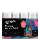 Pouring Acrylic Paint Set 60ml 4pcs - Flamingo - Mont Marte
