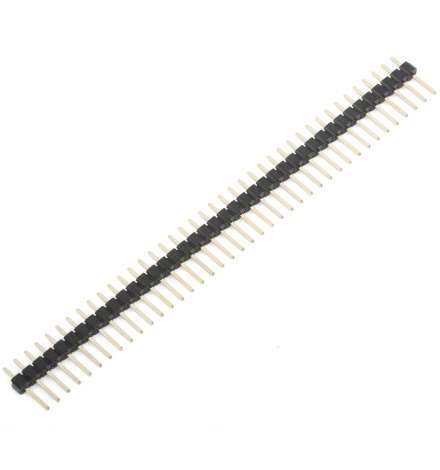 Pin Header 1x40 Male 2.54 mm Black