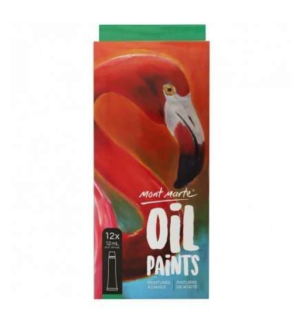 Paint Oil Colour Set 12 pcs x 12ml - Mont Marte