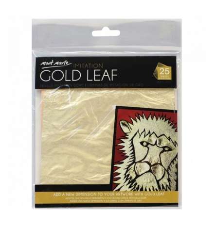 Gold Leaf 14x14cm 25 Sheet - Mont Marte