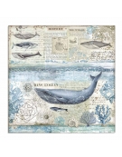 Scrapbooking paper double face "Whale" - Stamperia