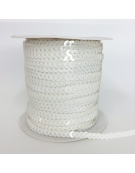 Ribbon with sequins - White