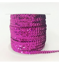 Ribbon with sequins - Fuchsia