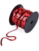 Ribbon with sequins - Red